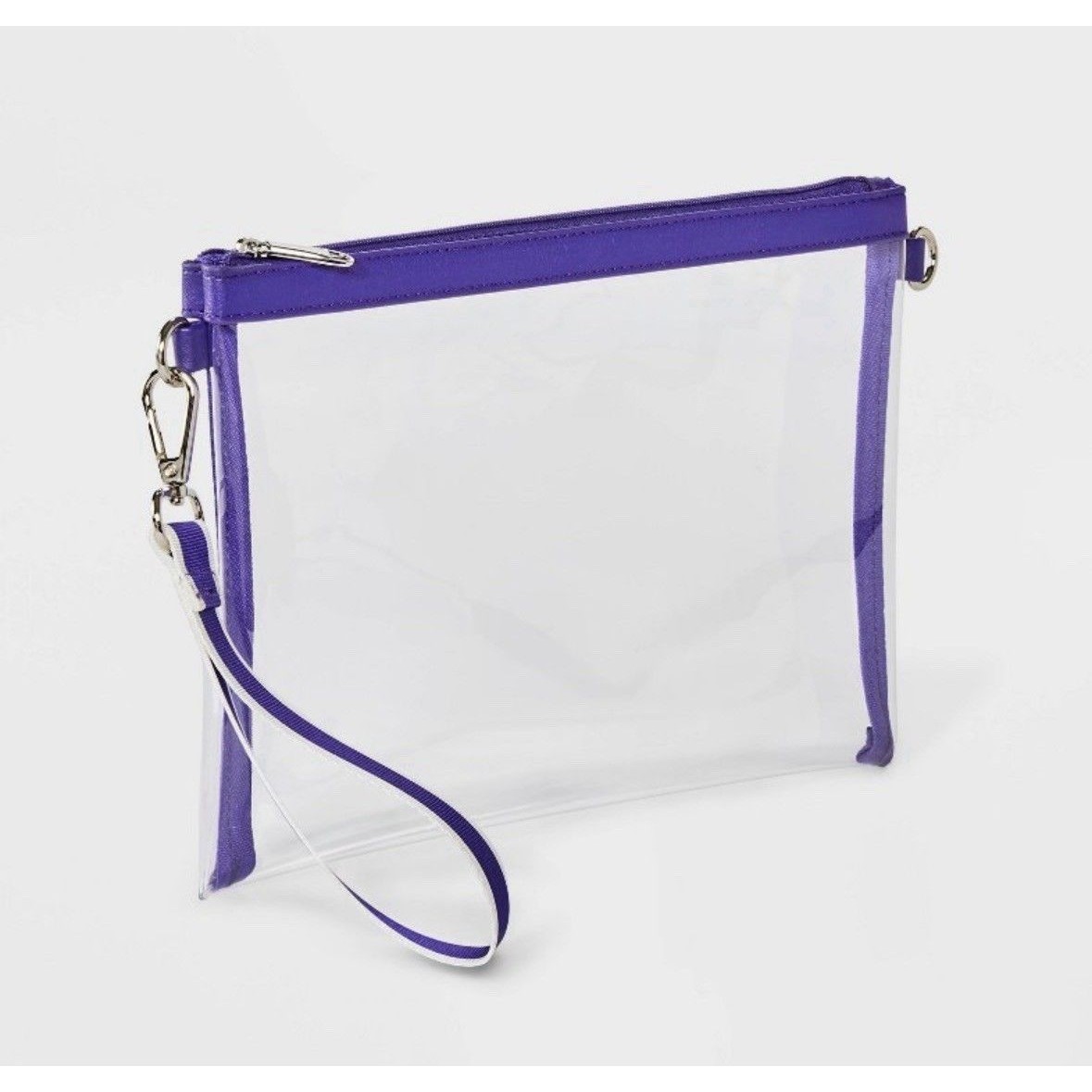 Game Day Clear Wristlet Clutch Wild Fable Purple